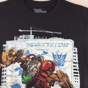Transformers Devastator Mens S ShortSleeve T-Shirt Black Printed